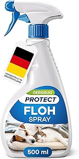 Gerobug Floh-Spray für Wohnung & Umgebung 500 ml mit Sofort-Effekt – Hochwirksames Mittel gegen …