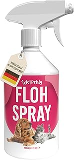 Flohmittel Katzen, Hunde & Textilien -500ml- Nicht färbend – Flohspray für Wohnung und Möbel -…
