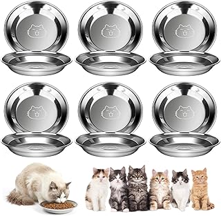 ITClosud 6 Stück Katzenfutternapf Set, Edelstahl 304 Mehrzweck Katzen und Hundenapf 14 cm Katzen…