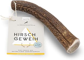 naftie Hirschgeweih Geweihstück ganz – Geweihknochen – XL für sehr große Hunde – Kau-Spielzeug…