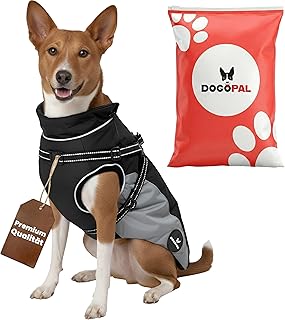 DOGOPAL Regenmantel Hund mit Integriertem Geschirr – Wasserdichter Hunderegenmantel, Winddichte…