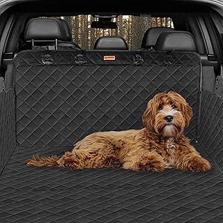 Hainberger Kofferraumschutz Hund gesteppt mit Seiten- und Ladekantenschutz Hundedecke Auto Koffer…