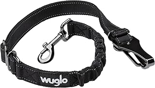 30-95cm Wuglo Hundegurt fürs Auto – Hunde Anschnallgurt für Kindersicherheitssitz – Hakenriegel…
