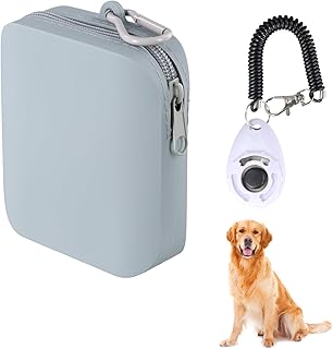Hunde Leckerlibeutel mit 1 Training-Clicker, Reißverschluss-Design, 2-Tassen Leckerlitasche für…