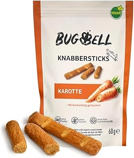 BugBell Softe Knabbersticks für Hunde 60g, Hundeleckerli, Pflanzlicher Hundesnack, Dog Treats, K…