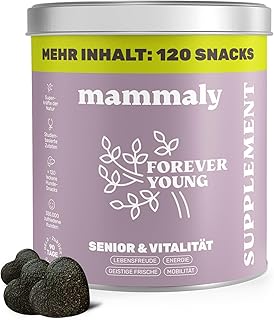 6-in-1 Vital-Komplex für Senior Hunde – Forever Young 120 Snacks (350g) von mammaly – Mit Ginko,…