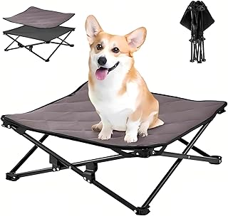 KingCamp Erhöhtes Hundebett Hundeliege Outdoor Haustierbett Haustierliege Atmungsaktivem Mesh & …