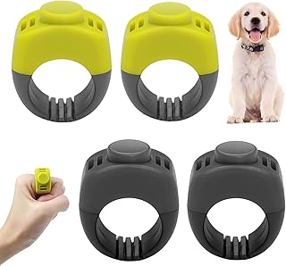 4er Set Klicker Hund 19 mm & 21 mm, Clicker Hund & Klicker Katze Trainingsset mit Fingerring, Hun…
