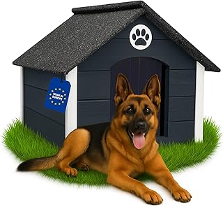 Outentin Hundehütte Outdoor Isoliert – Hundehaus für Große Hund – Winterfest und Wetterfest – …