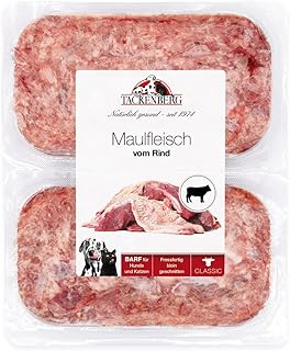 TACKENBERG Barf Maulfleisch vom Rind für Hunde – 14 x 500 g – leckeres Frostfleisch als Hundefut…