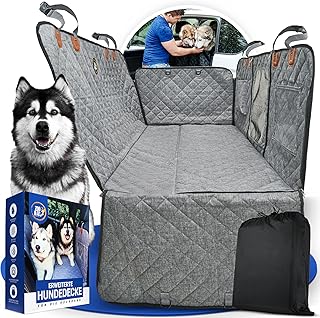 Hundedecke Auto Rückbank [Wasserabweisend, Kratzfest & mit Seitenschutz] | Premium Autoschondeck…