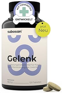 Gelenktabletten für Hunde – 120 Tabletten – 13-fach Wirkstoffkomplex mit Grünlippmuschel & …