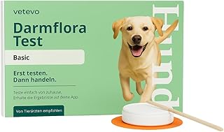 vetevo Darmflora Test Basic Hund Darmprofil Analyse inkl. 7 Schlüssel-Bakterien, pH-Wert & Futte…