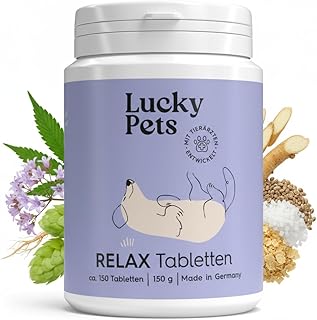 NEU Beruhigungstabletten für Hunde 150 Stück – Mit L-Tryptophan, Baldrian und Hanfsaat – Be…