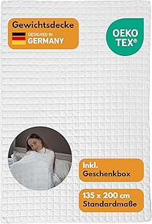 HARMONY® Gewichtsdecke 135×200 cm atmungsaktiv Oeko-Tex Zertifiziert – schwere Anti-Stress Decke…