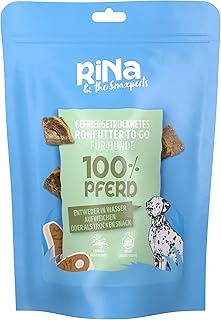 RiNa`s 100% Pferdefleisch für Hunde gefriergetrocknet – Proteinreiches Rohfutter & Barf Snack …