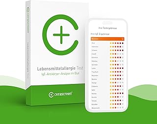 Lebensmittelallergie Test von CERASCREEN – IgE-Analyse von 44 Lebensmitteln Testkit für Zuhause …