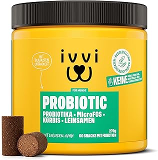 ivvi PROBIOTIC Hunde Probiotika als Leckerli – Hund Darmflora aufbauen, verbesserte Verdauung & I…