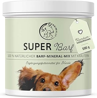 Annimally Barf Zusatz Pulver für Hunde 500g, Barf Complete Vitamine & Mineralien Mix für die op…