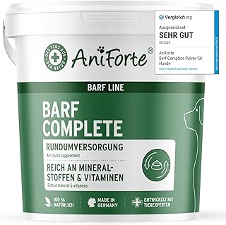AniForte Barf Complete Pulver für Hunde 1kg – Natürliche Rundumversorgung, Reich an Mineralstof…