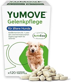 YuMOVE Gelenktabletten Hund 120 Tabletten – Gelenke & Beweglichkeit Altere Hunde 8+ Jahre – 170mg…