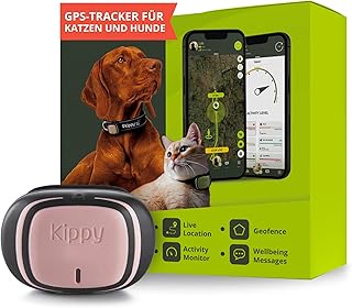 Kippy – GPS Tracker Halsband Evo für Hunde und Katzen – Gesundheits- und Aktivitäts-Tracker…