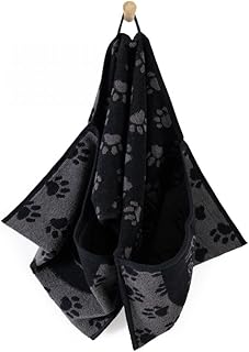 ZWOLTEX – Hundehandtuch extra saugfähig 100% Baumwolle (400 g/m²), Hunde Handtuch mit Taschen, …