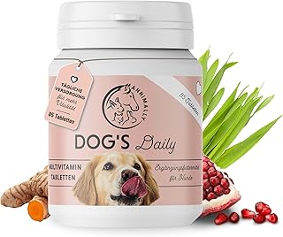 Multivitamin Tabletten für Hunde – Hundetabletten mit Vitamin B Komplex, Zink & Mineralstoffen…