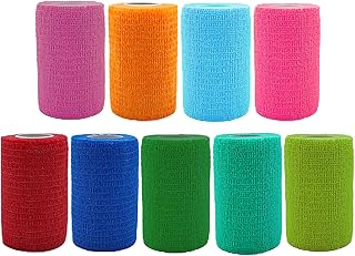 ANAMPION Selbstklebender Verband 9Rollen, 7.5cm x 4.5m Pflaster Rolle Verbandsmaterial, Elastisch…