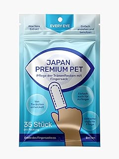Tränenflecken Wipes für Hunde & Katzen | Finger-Pads | Augenpflege für Hunde und Katzen | Feuc…