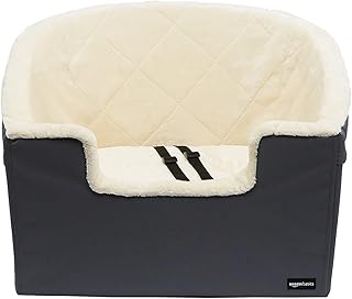 Amazon Basics Erhöhter Auto-Schalensitz für Haustiere, Groß, grau, 45,7 x 55,8 x 40,6 cm