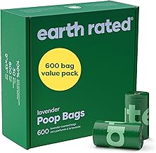 Earth Rated Hundekotbeutel Vorteilspackung, auslaufsichere und extra dicke Haustierkotbeutel für…