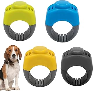 4er Set Hundeklicker mit Fingerring,21mm Ring-Clicker für Hunde-,Katzen- & Pferdetraining(Welpen…