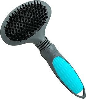 Badebürste Hunde & Katzen Kurzhaar und Langhaar, Gummistriegel mit Massageeffekt I Entfernt lose…