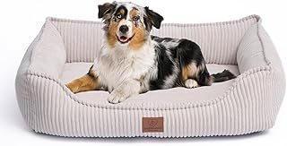 Orthopädisches Hundebett aus Cord, Waschbar, mit Wasserdichtem Innenbezug, für Große und Mitte…