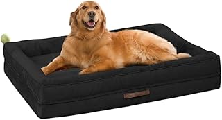 Orthopädisches Hundebett Grosse Hunde, Hundekorb Waschbar mit Eierförmiger Kistenschaum，Wasse…