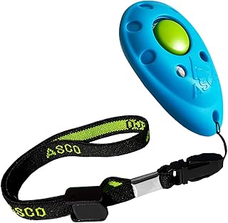 ASCO Premium Clicker, Hunde und Katzen Klicker für professionelles Clickertraining mit Stretchar…