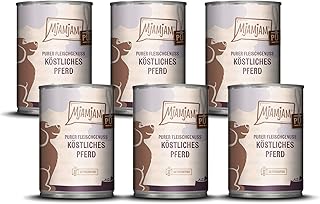 MjAMjAM – Premium Nassfutter für Hunde – purer Fleischgenuss – köstliches Pferd pur, 6er Pack (…