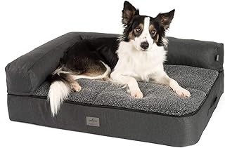 JAMAXX Premium 4-in-1 Hunde-Sofa Orthopädisches Hundebett mit Memory Visco Schaumstoff, abnehmba…