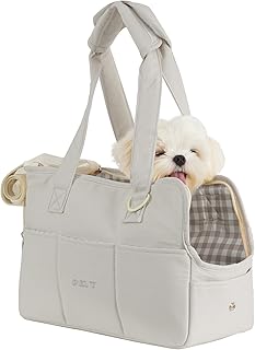 Hundetrage für kleine Hunde Kaninchen Katze mit großen Taschen, Baumwolltasche, Hundetrage Soft…