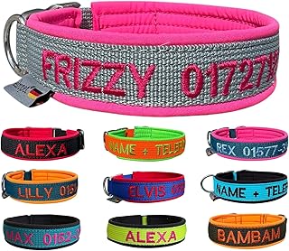 Hundehalsband personalisierbar – kleine und große Hunde (XS – XXL) – individuell zusammenstellen…