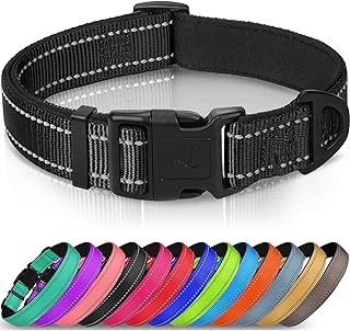 Joytale Halsband Hund, Gepolstertes Hundehalsband Breit aus Neopren Nylon Hundehalsband Verstellb…