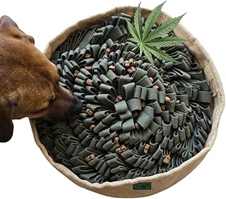 Hanf Schnüffelteppich für Hunde | 100% pflanzlich (82% Hanf, 18% Baumwolle) | Nachhaltig, robus…