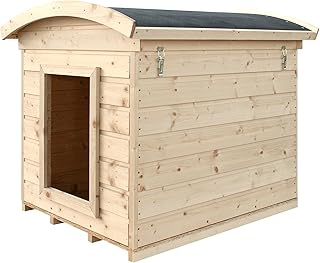 Hundehütte Outdoor kleine Hunde – Hundehaus Holz für Kleiner Rassen, wasserfestes Dach 87 x 1…