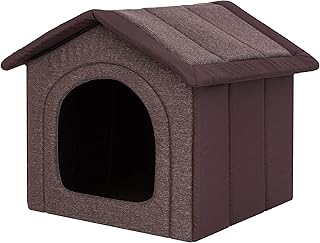 Hundehütte Hundehöhle Hundebett Hundehaus Katzenhöhle Tierbett XXL – 70×60 cm Dunkelbraun