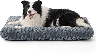 BEDSURE Hundebett Grosse Hunde waschbar – wirbelte plüschige Hundekissen mit Sanfte Unterstützu…