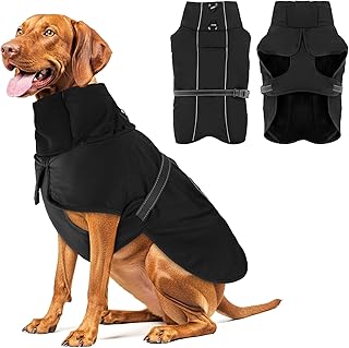 Warme Hundemäntel, wasserdichte Reflektierende Hundejacke, Winddichter Wintermantel mit Hohem Kr…