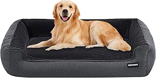 Hundebett, Hundesofa, Hundekissen, Hundekörbchen Abnehmbar und waschbar, Dunkelgrau, 110 x 86 x …