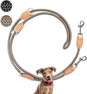 3 m Verstellbare Multifunktions-Hundeleine aus Nylon & Leder – Führ-, Schulter- & Hüftleine f…