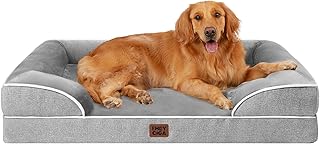 EHEYCIGA Orthopädisches Hundebett Grosse Hunde, 112x81cm, Memory Foam Hundekorb XL, Waschbar Hun…